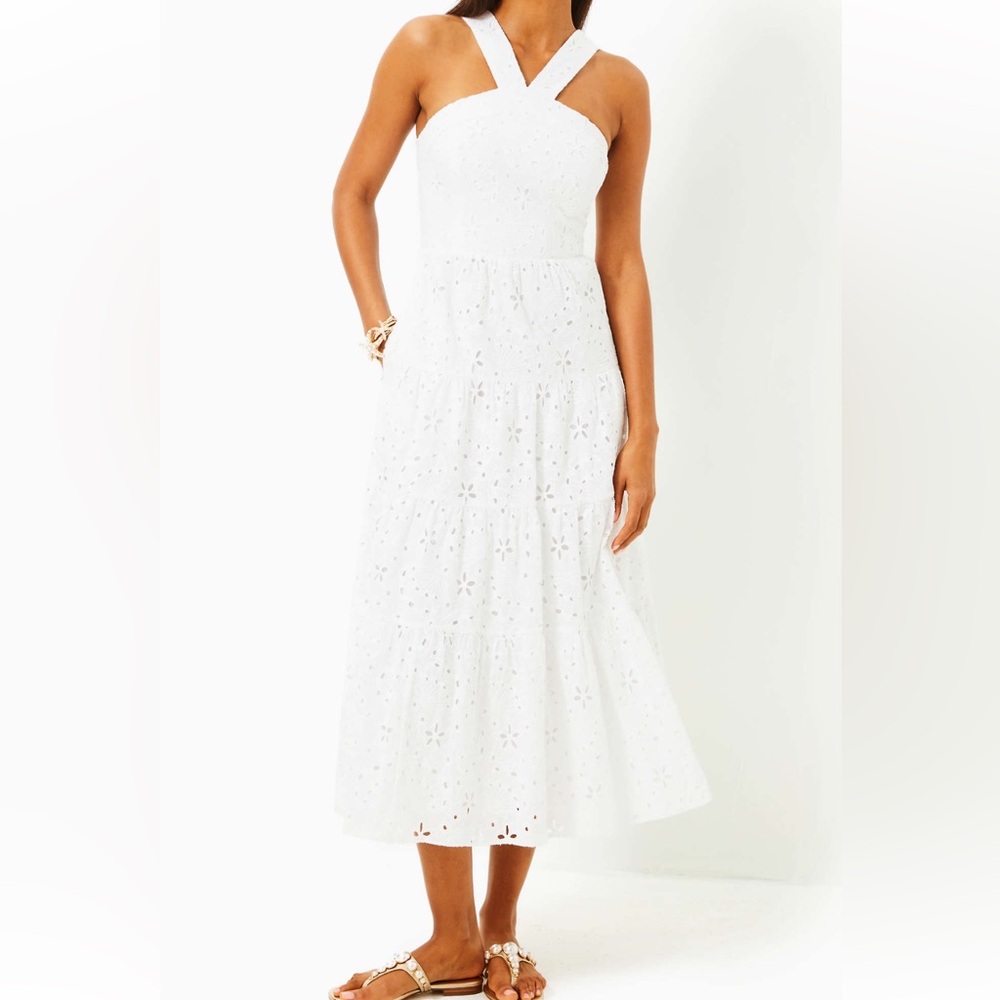 NWT Lilly Pulitzer Jenette Halter Midi Dress